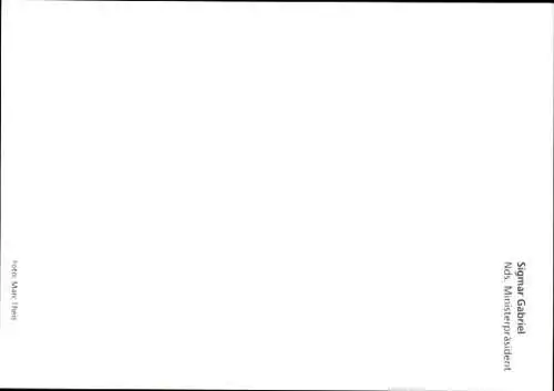 Foto Sigmar Gabriel, Niedersächsischer Ministerpräsident, Autogramm