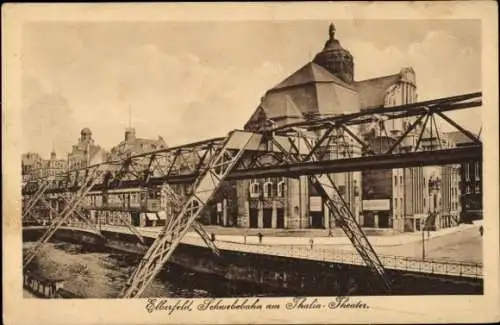 Ak Elberfeld Wuppertal, Schwebebahn, Thalia-Theater