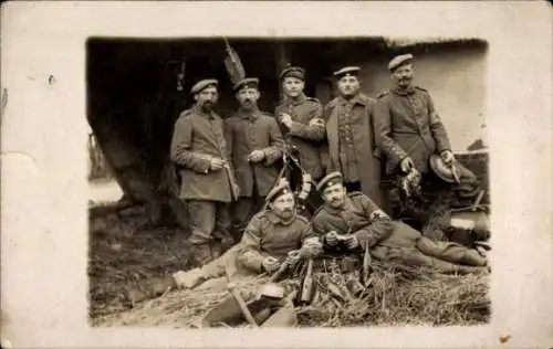 Foto Ak Deutsche Soldaten in Uniformen, 3. Sanitäts Komp. Bay., I WK