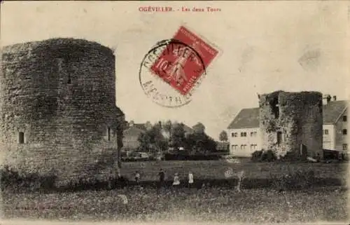 Ak Ogeviller Meurthe-et-Moselle, Les deux Tours