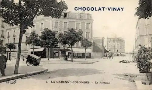 Ak La Garenne Colombes Hauts de Seine, La Fontaine