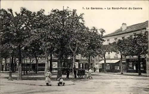 Ak La Garenne Colombes Hauts de Seine, Rond-Point du Centre