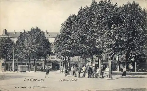 Ak La Garenne Colombes Hauts de Seine, Rond-Point