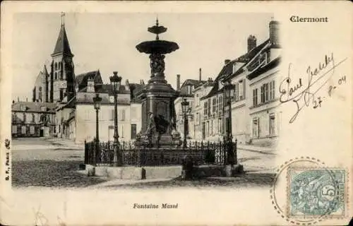 Ak Clermont-Oise, Fontaine Massé