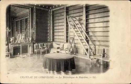 Ak Compiègne Oise, Schloss, Bibliotheque de Napoleon