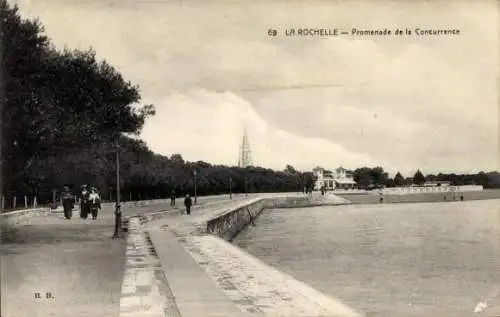 Ak La Rochelle Charente Maritime, Promenade de la Concurrence