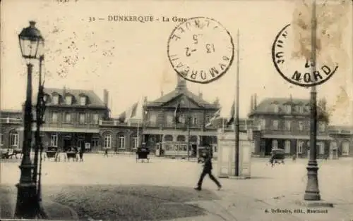 Ak Dunkerque Dünkirchen Nord, Bahnhof