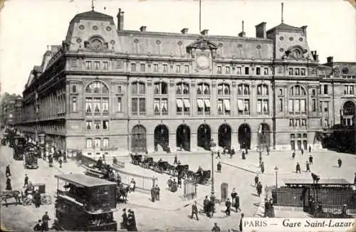 Ak Paris VIII., Gare Saint Lazare