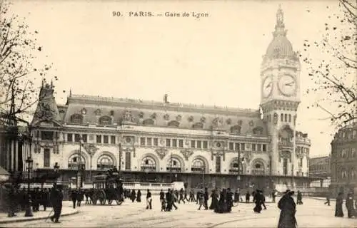 Ak Paris XII, Gare de Lyon