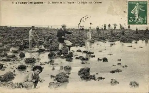 Ak Fouras les Bains Charente Maritime, La Pêche aux Concres