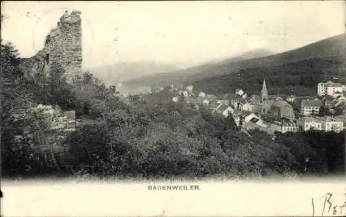 Ak Badenweiler im Schwarzwald, Ruine, Gesamtansicht