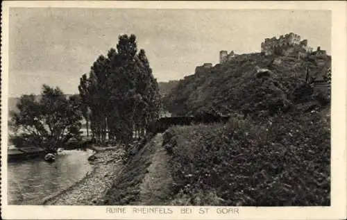 Ak St. Goar am Rhein, Burg Rheinfels, Ruine