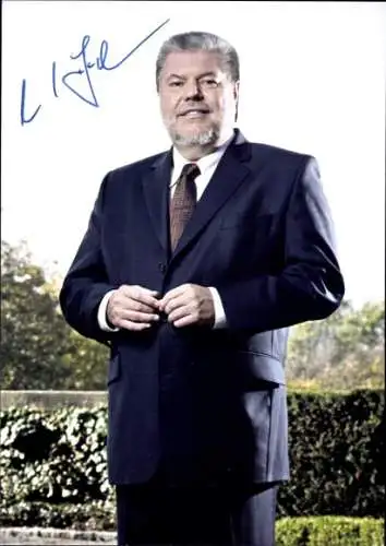 Ak Politiker Kurt Beck, SPD, Ministerpräsident, Portrait, Autogramm