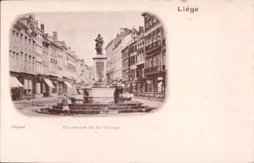 Ak Liège Lüttich Wallonien, Fontaine de la Vierge