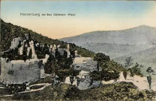 Ak Hardenberg Bad Dürkheim am Pfälzerwald, Hardenburg, Ruine