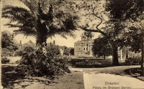 Ak Dresden, Palais im Großen Garten