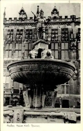 Ak Aachen, Kaiser Karls Brunnen