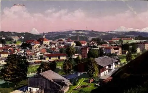 Ak Miesbach in Oberbayern, Panorama mit Wendelstein