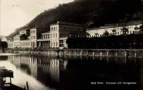 Ak Bad Ems an der Lahn, Kursaal mit Kurgarten