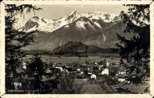 Ak Unterwössen in Oberbayern, Panorama