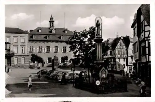 Ak Linz am Rhein, Bürgermeister Kastenholz Platz, Marktplatz, Rathaus