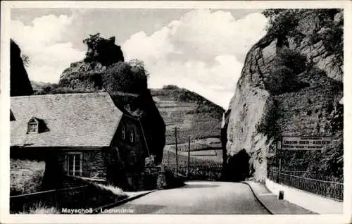 Ak Mayschoß an der Ahr, Lochmühle, Felsen