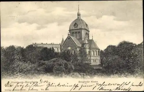 Ak Hamburg Mitte Borgfelde, Borgfelder Kirche