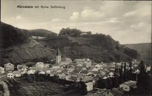 Ak Mörnsheim in Oberbayern, Gesamtansicht, Ruine Staffelburg