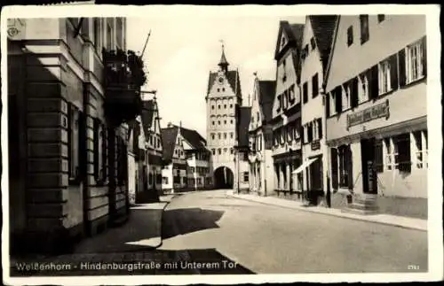 Ak Weißenhorn in Schwaben, Hindenburgstraße, Unteres Tor