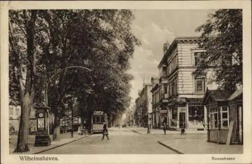 Ak Wilhelmshaven an der Nordsee, Roonstraße, Straßenbahn