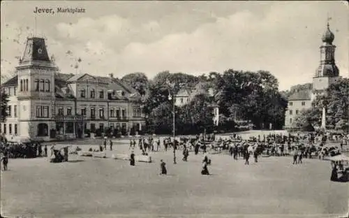 Ak Jever in Oldenburg Friesland, Marktplatz