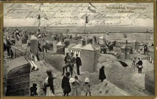 Ak Nordseebad Wangerooge in Ostfriesland, Strandleben