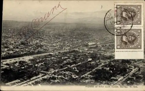 Ak Santiago de Chile, Gesamtansicht