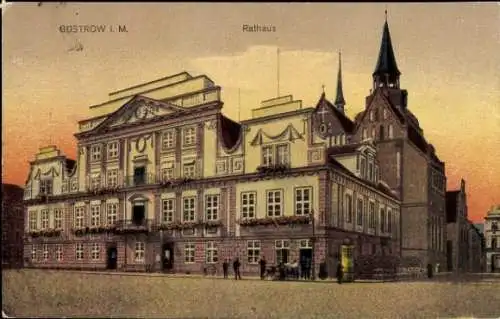 Ak Güstrow in Mecklenburg, Rathaus