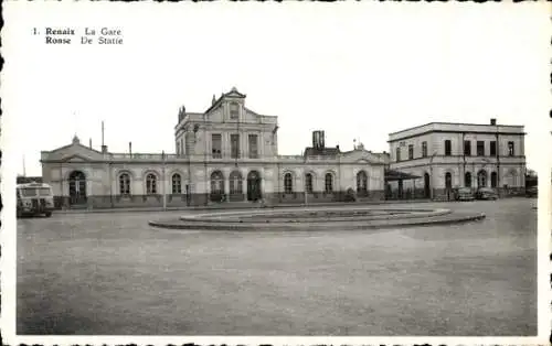 Ak Ronse Renaix Ostflandern, Bahnhof