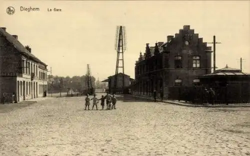 Ak Diegem Dieghem Machelen Flämisch Brabant, Bahnhof