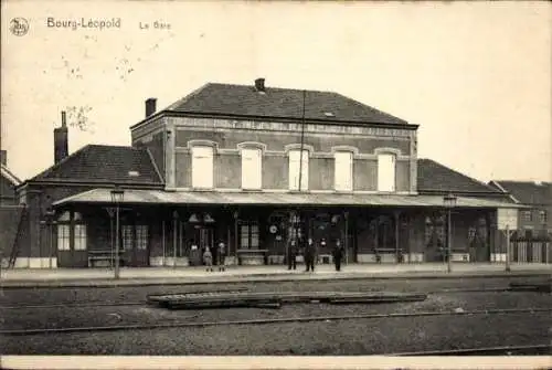 Ak Bourg Leopold Leopoldsburg Flandern Limburg, Bahnhof