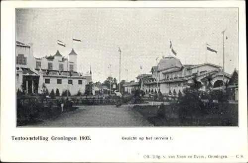 Ak Groningen Niederlande, Ausstellung 1903, Blick auf das Gelände I