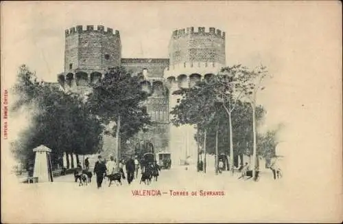 AK Stadt Valencia Spanien, Torres de Serranos