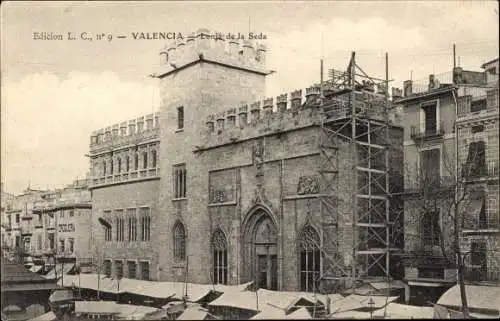 Ak-Stadt Valencia, Spanien, Lonja de Ja Seda