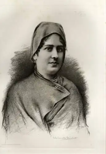 Photogravure Süd Amerika Ohlsen 1894, Chilenische Schönheit