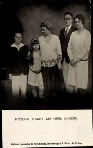 Ak Kaiserin Hermine, Kinder