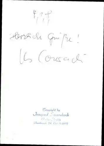 Ak Schauspielerin Ils Conradi, Portrait, Autogramm