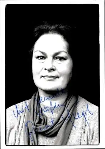 Ak Schauspielerin Renate Siegl, Portrait, Autogramm