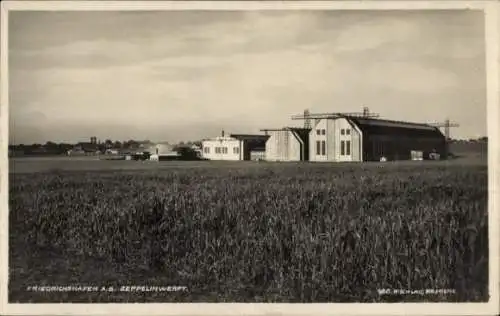 Ak Friedrichshafen am Bodensee, Zeppelinwerft, Ringbauhalle