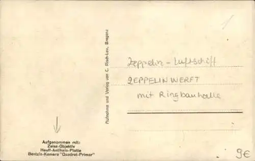 Ak Friedrichshafen am Bodensee, Zeppelinwerft, Ringbauhalle