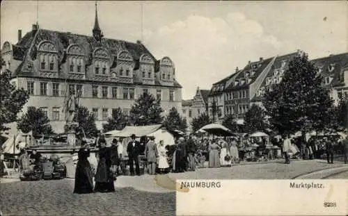 Ak Naumburg an der Saale, Marktplatz