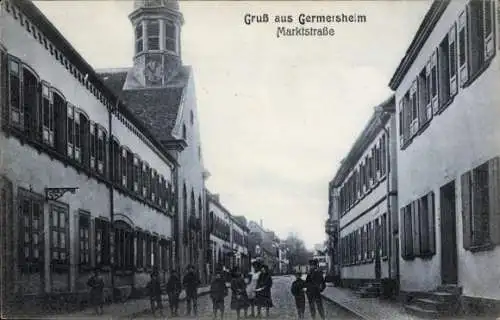 Ak Germersheim am Rhein, Marktstraße