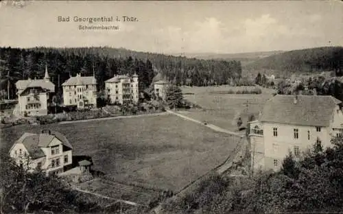 Ak Georgenthal in Thüringen, Schwimmbachtal