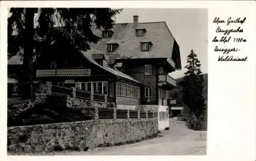 Ak Alpl Krieglach Steiermark, Roseggers Waldheimat, Alpen-Gasthof Bruggraber